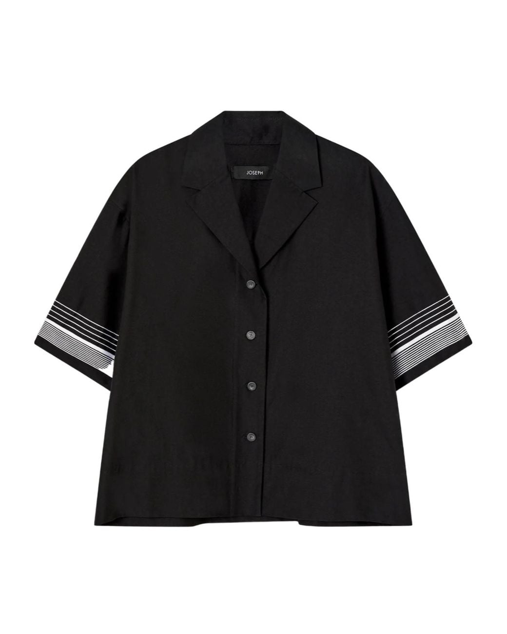 Joseph Black Leopold Stripe Detail Shirt