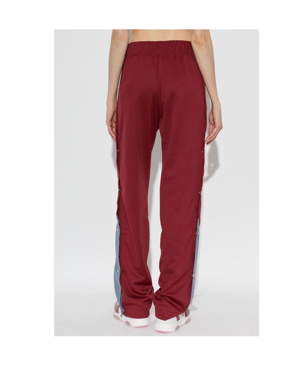 Off-White c/o Virgil Abloh Red Logo Printed Straight Leg Pants