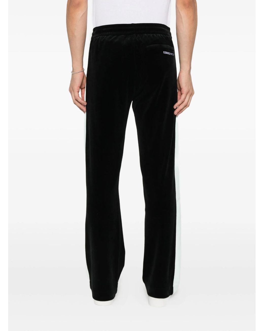 Casablanca Black Contrast-Stripe Track Pants for men