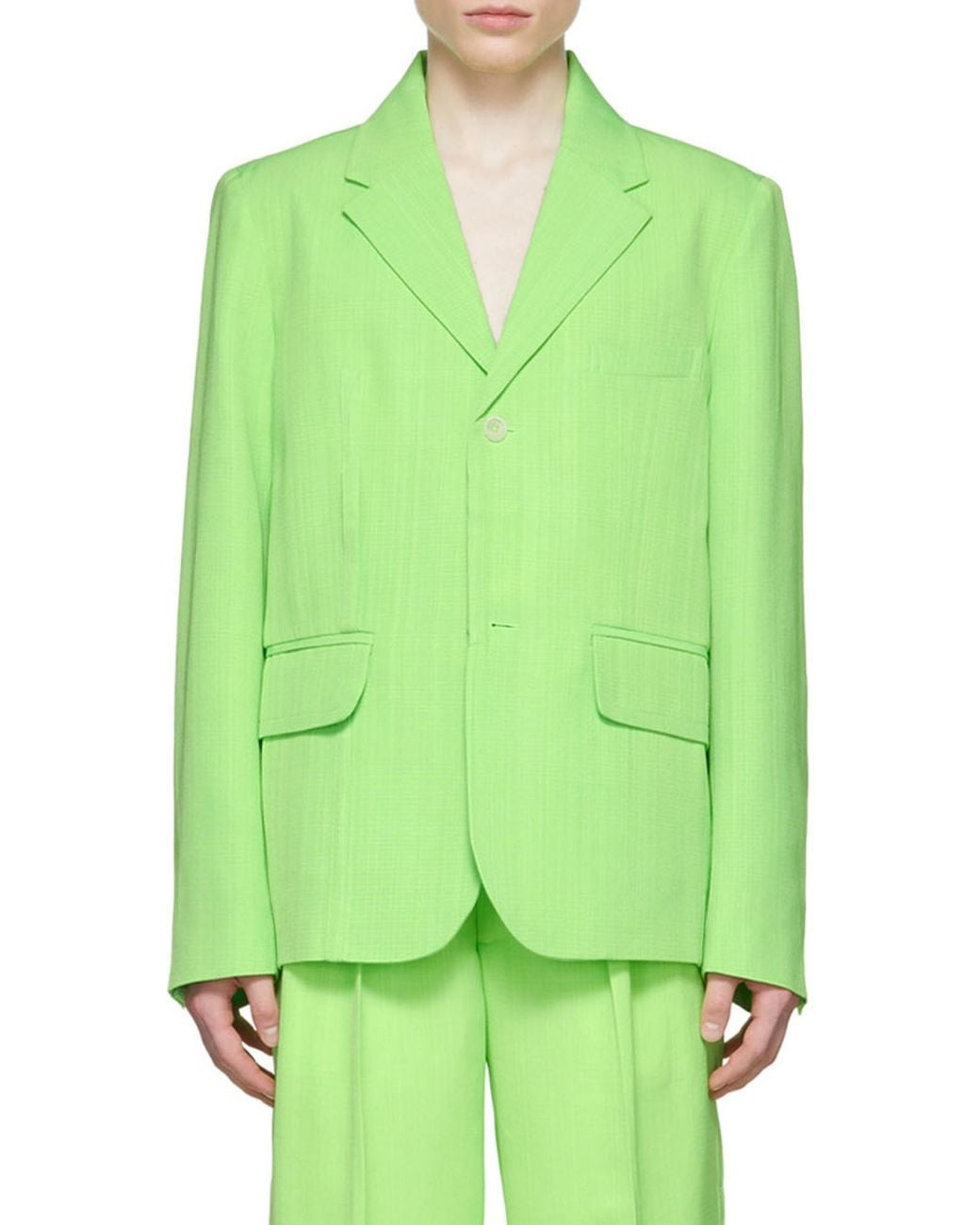 Jacquemus Green Single-Breasted Blazer for men