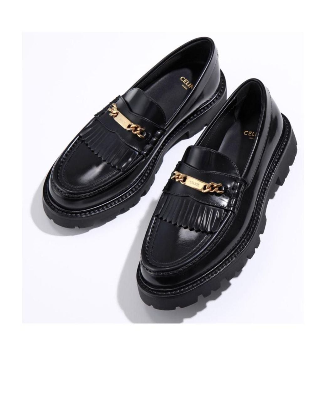 Céline Black Tassel Chain Love Shoes