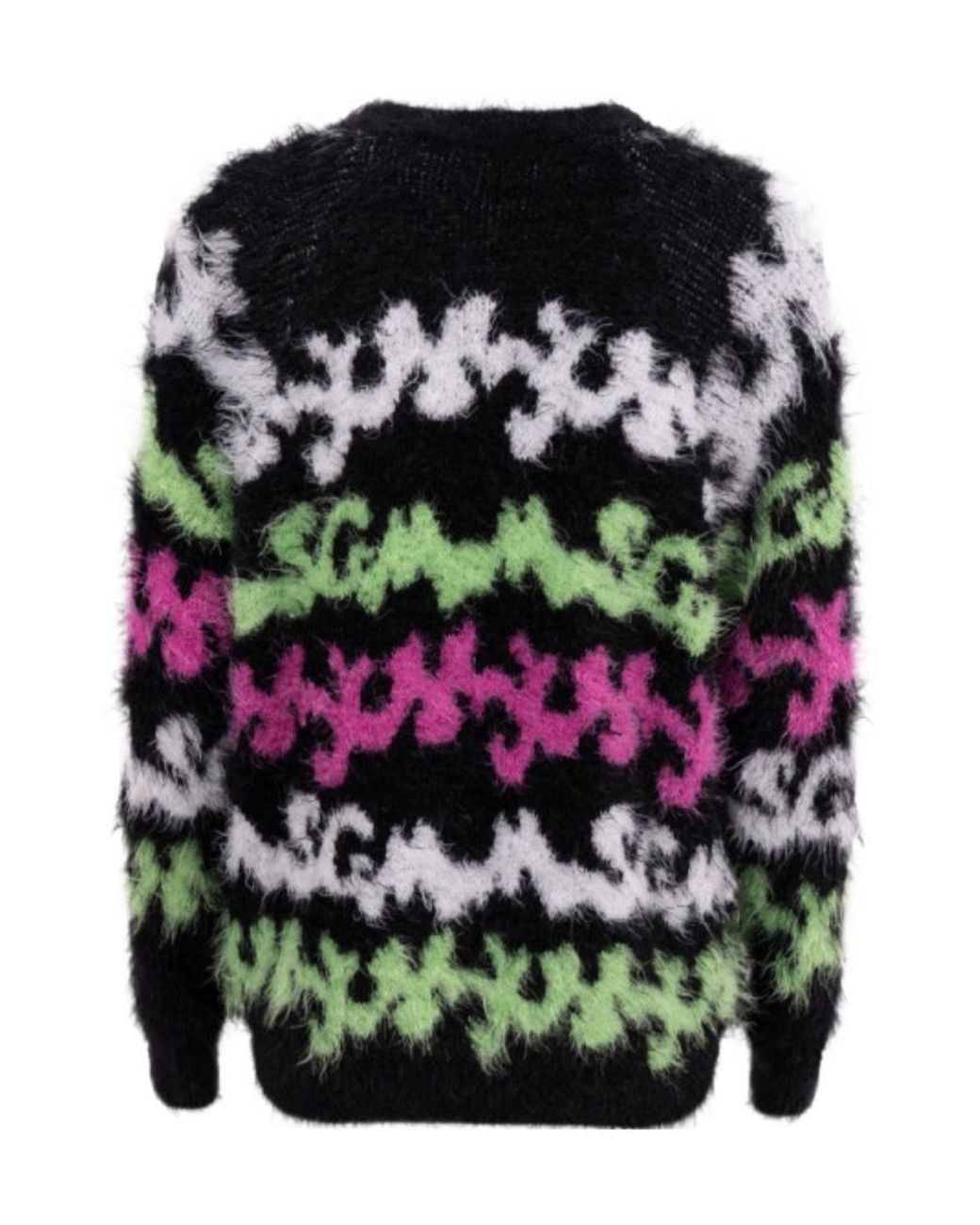 MSGM Black Logo-Print Jumper
