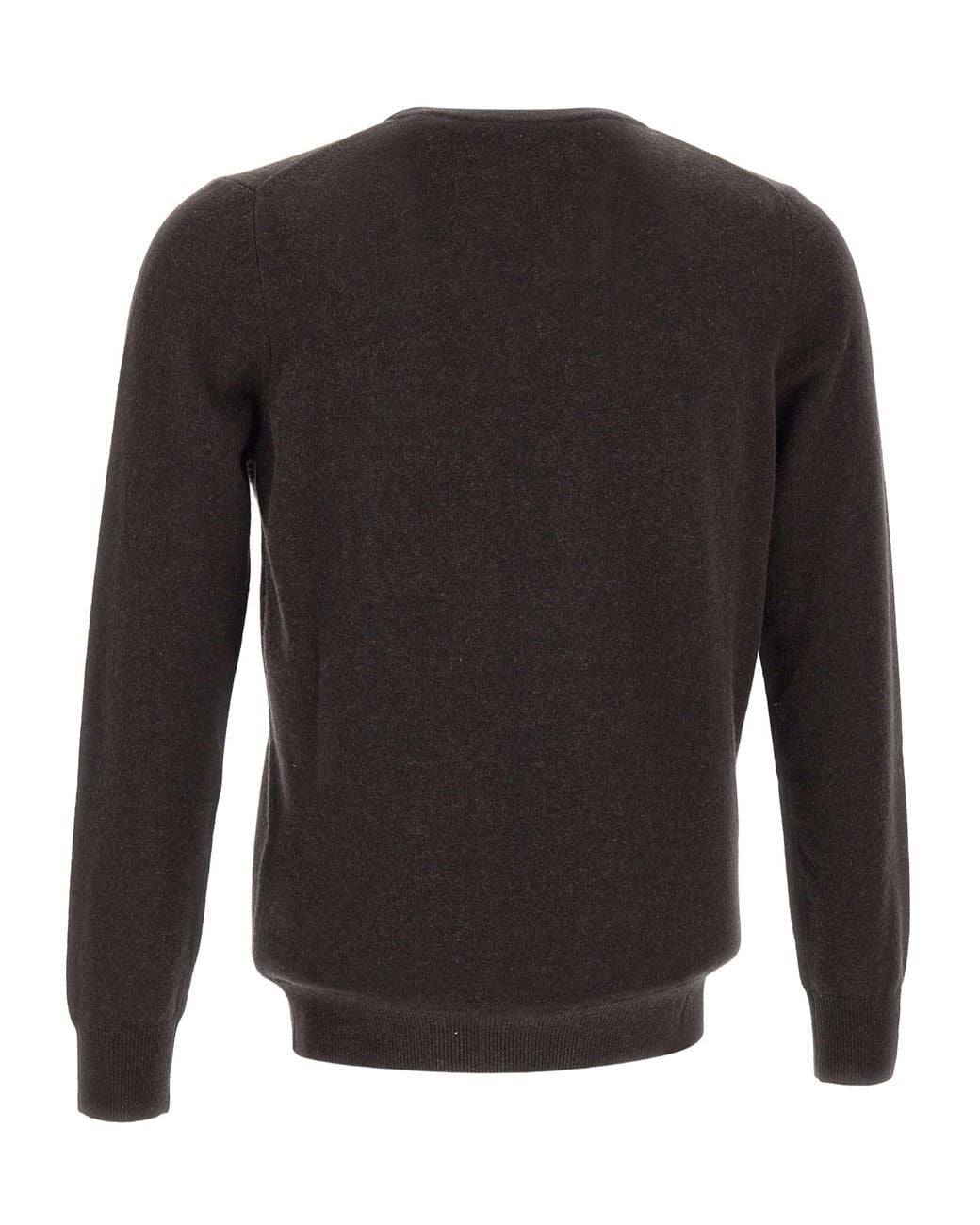 Kangra Cashmere Gray Kangra Crew Neck Knitted Sweater for men