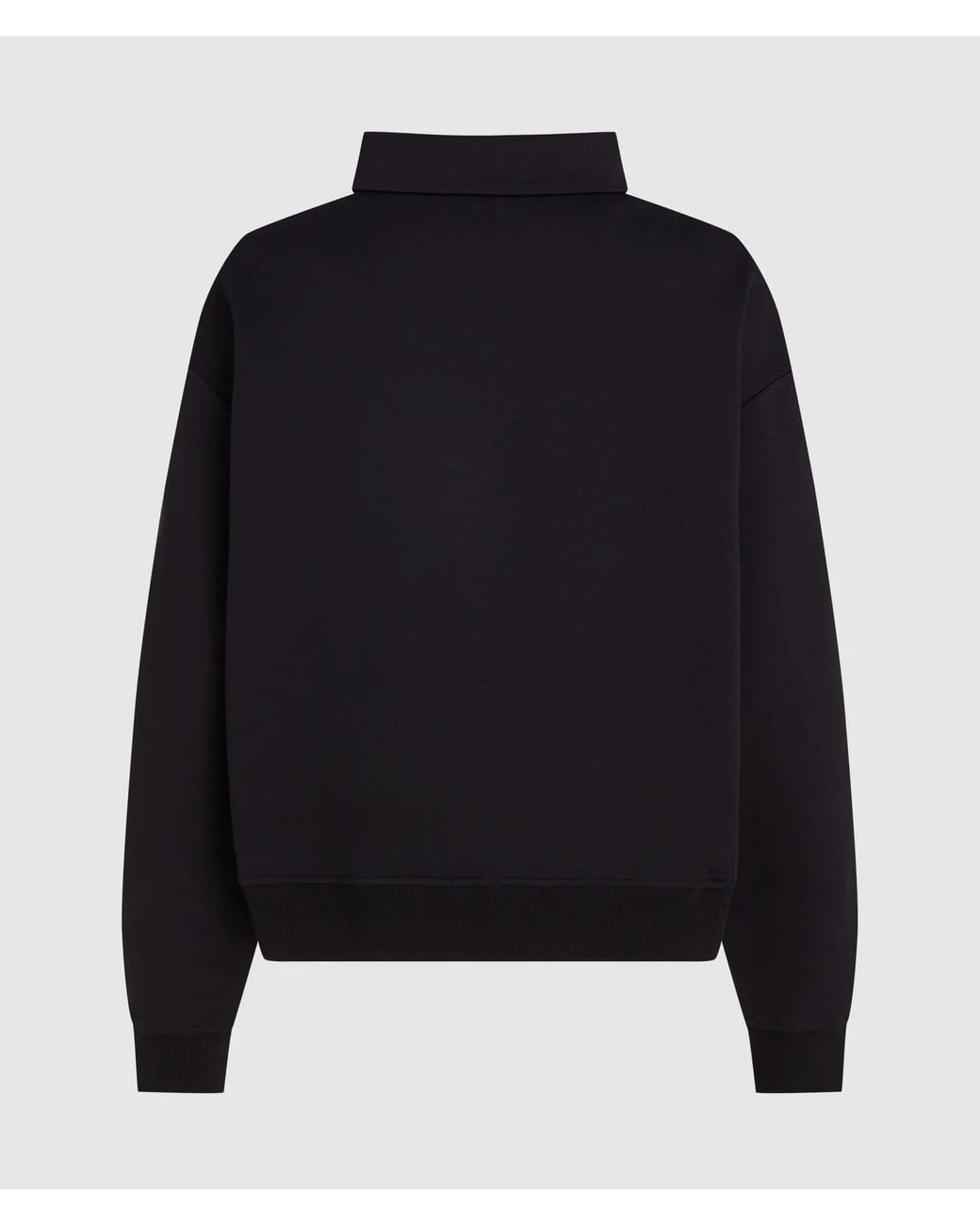 Karl Lagerfeld Blue Logo-Print Quarter-Zip Sweater