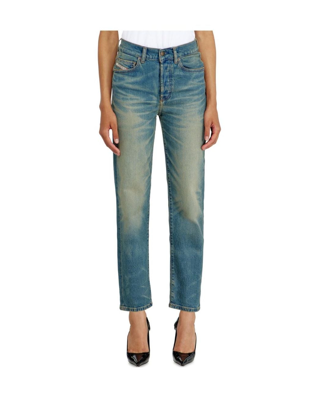 DIESEL Blue 1981 D-Went Straight-Leg Jeans