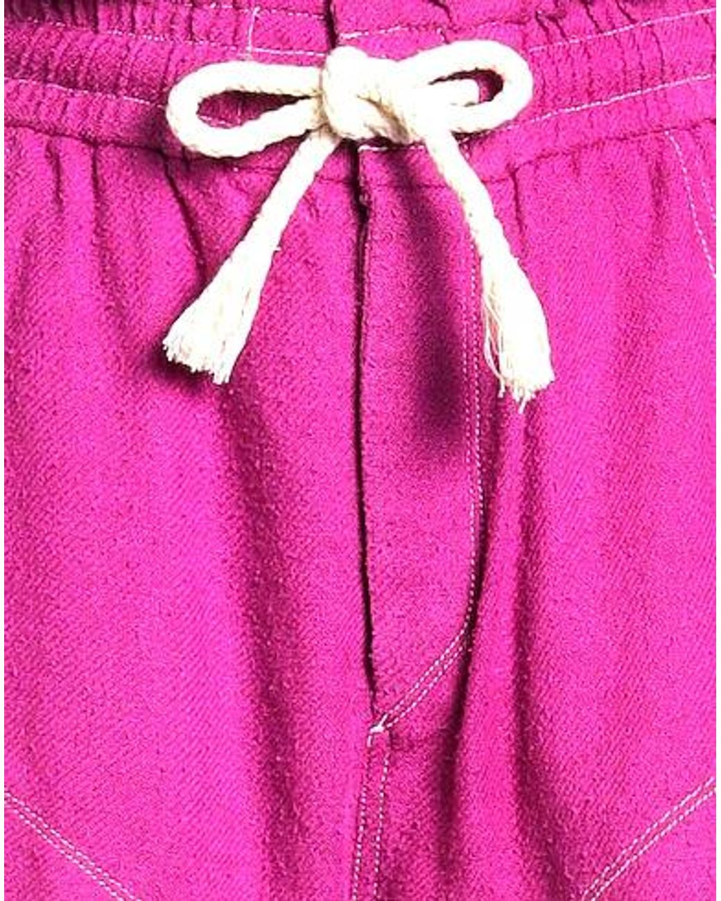 Isabel Marant Pink Lace-Up Bermuda Shorts
