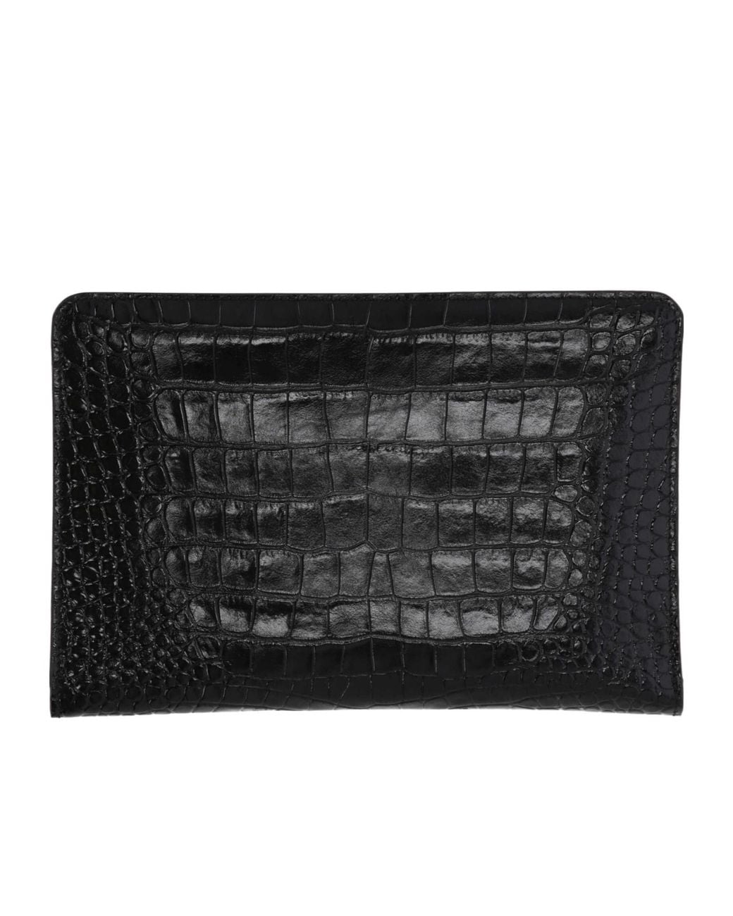 Tom Ford Black Embossed Zip Pocket Clutch Bag for men
