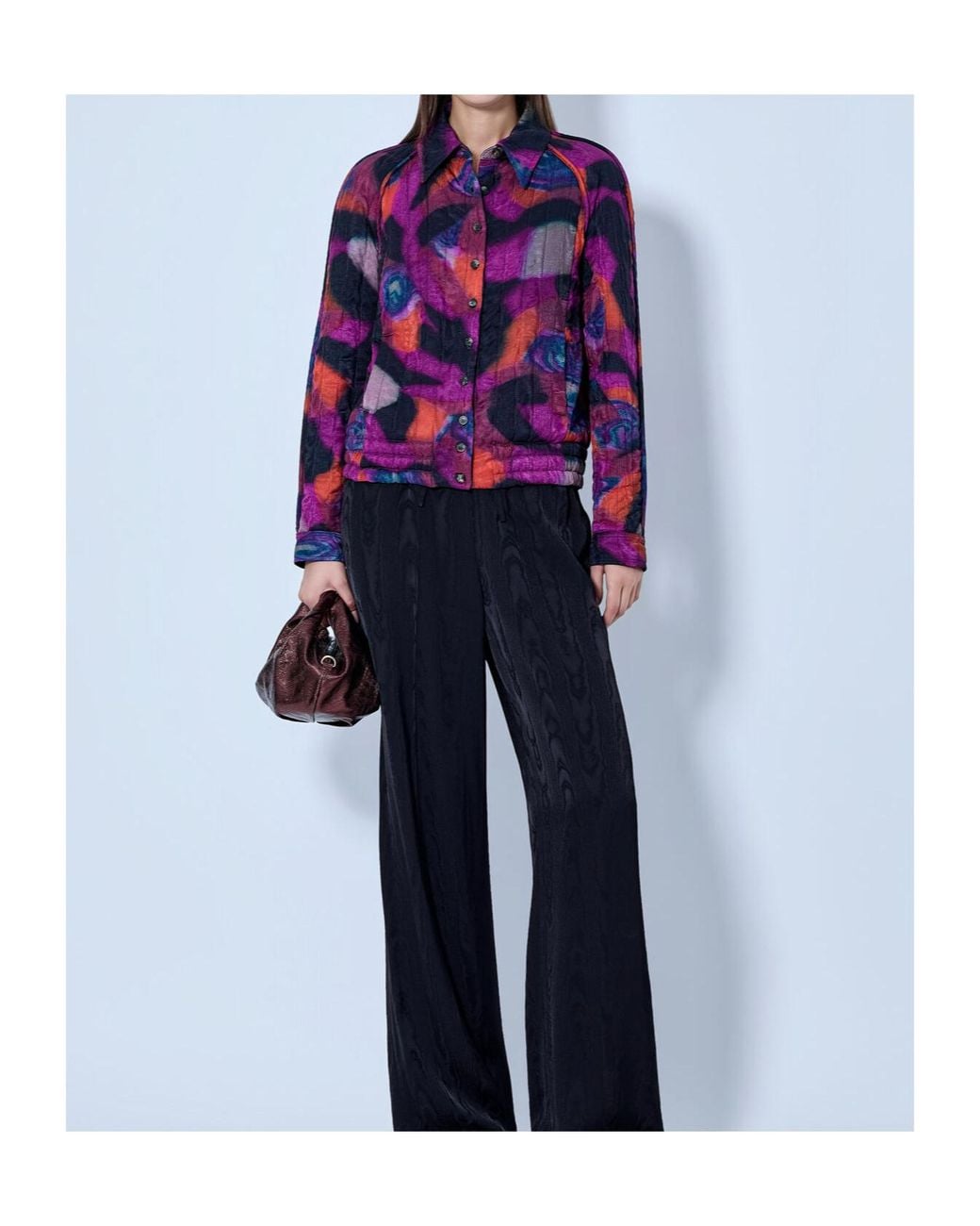 Dries Van Noten Blue Button-Down Quilted Jacket
