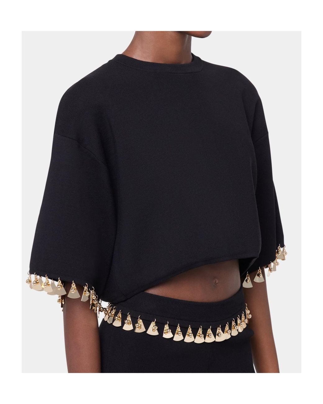 Rabanne Black Crop Jumper