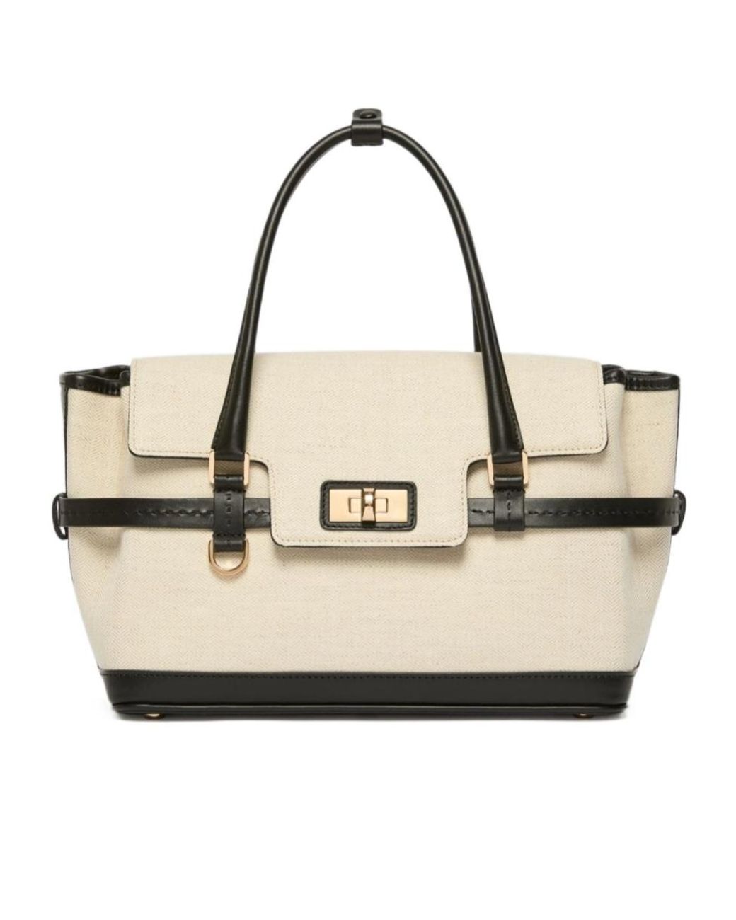 Max Mara Natural Small Margaux Lock Tote Bag