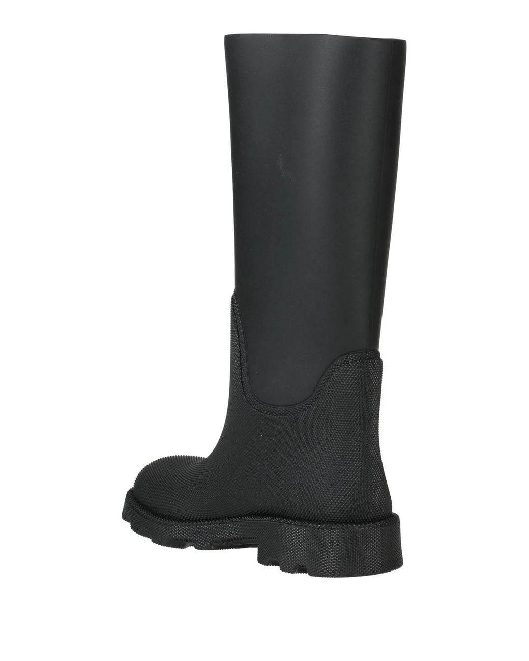 Burberry Black Solid-Color Rubber Rain Boots