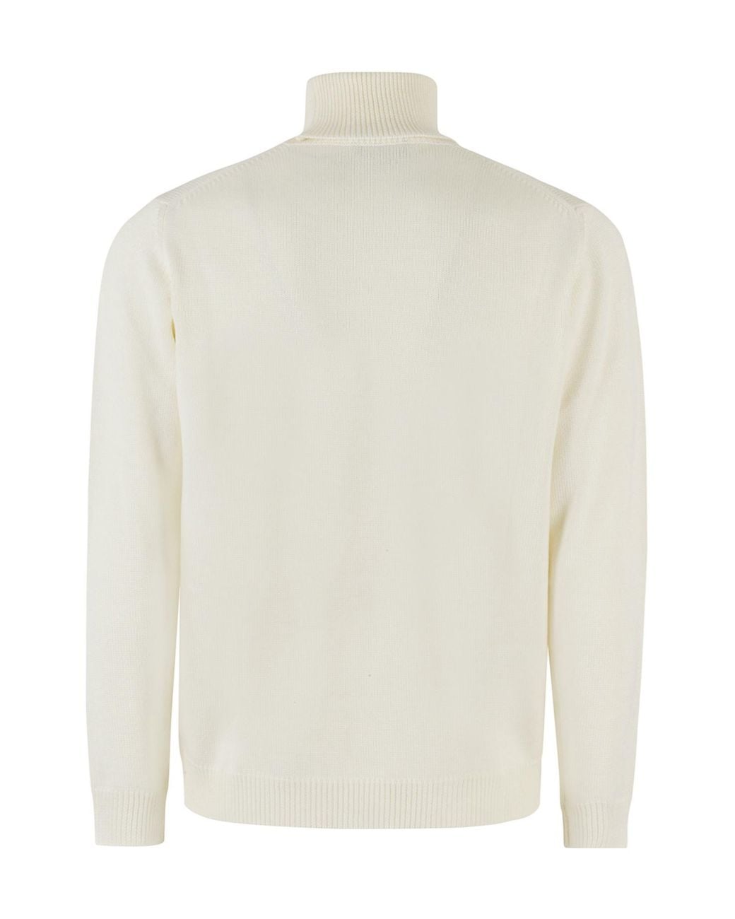 Roberto Collina White Turtleneck Long Sleeve Sweater for men