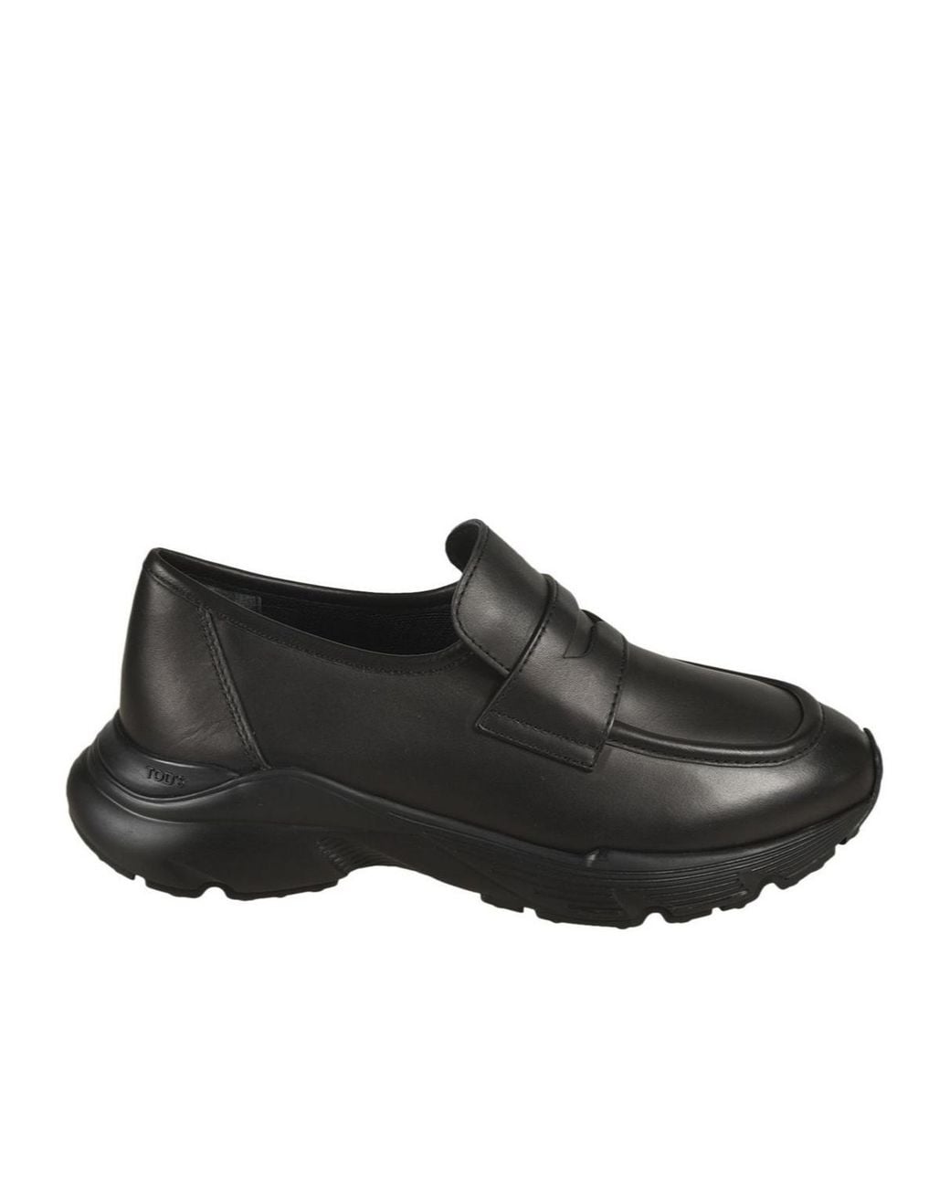Tod's Black Penny Bar Sporty Loafers