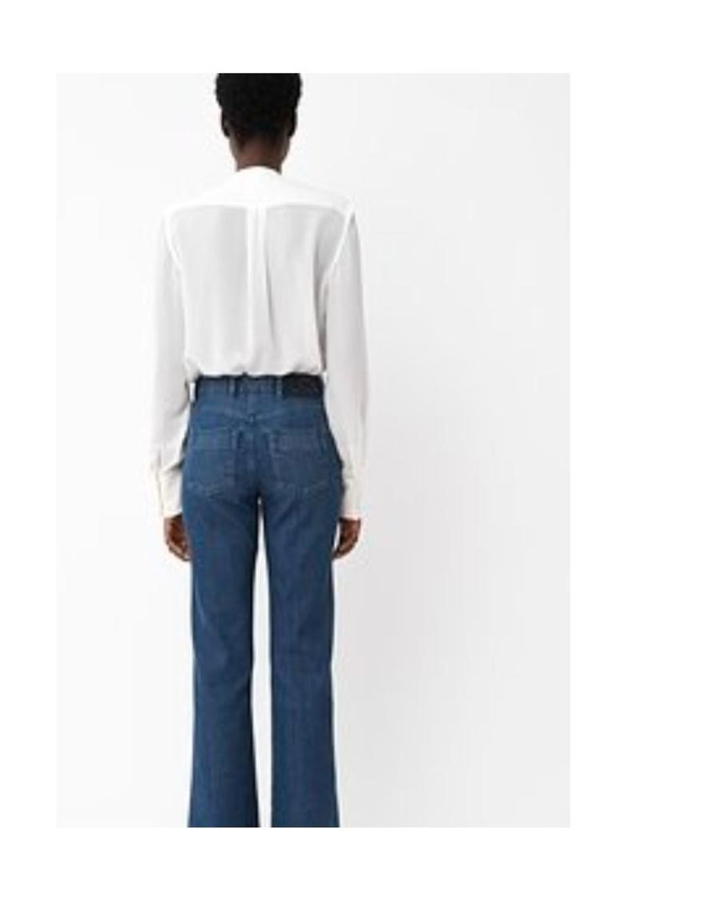 Chloé White Scallop Embroidered Blouse