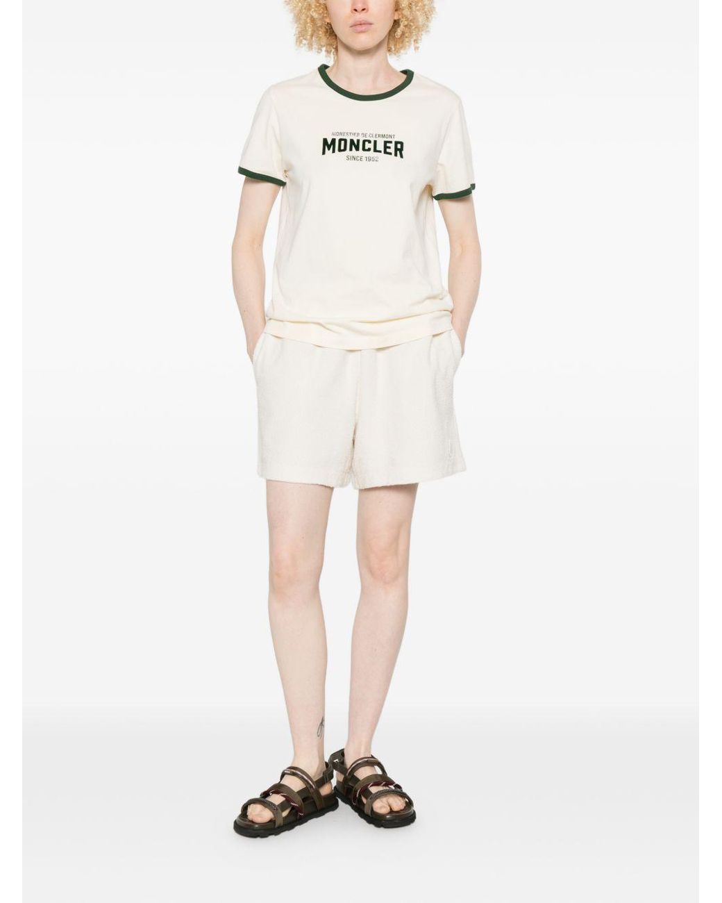 Moncler Gray Boucle Elastic Waist Shorts