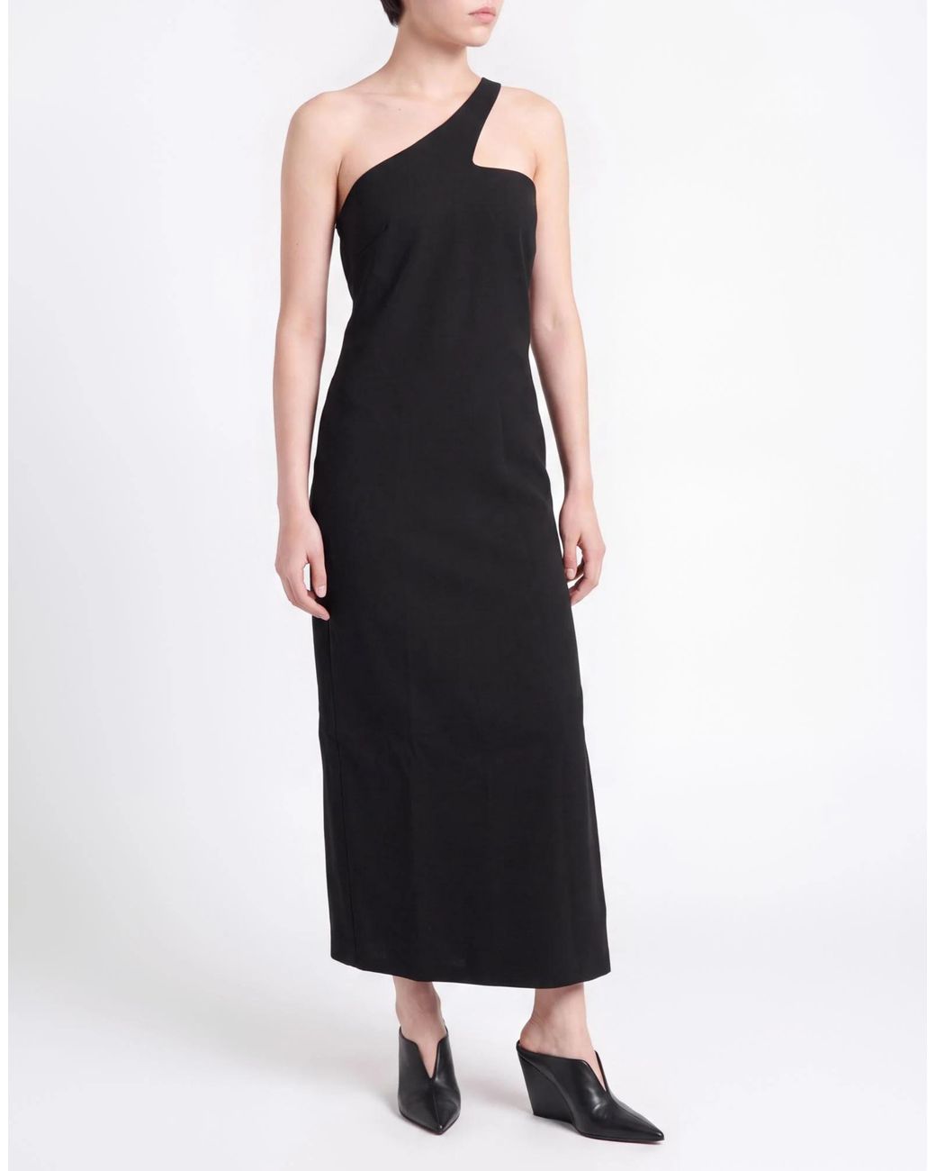 Sportmax Black Midi Dress Viscose, Elastane