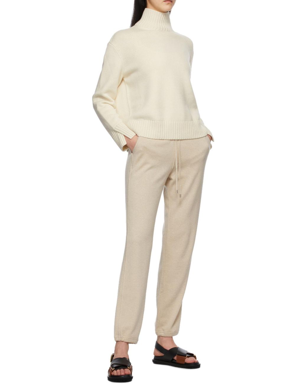 Loro Piana Natural Merano Drawstring Track Trousers
