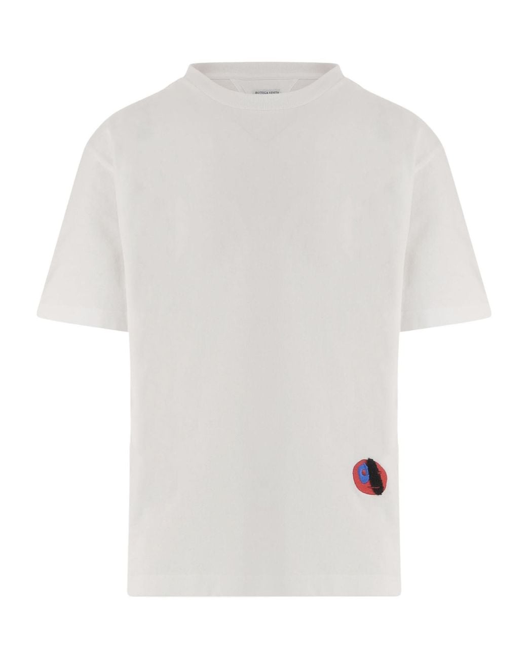 Bottega Veneta White Crew Neck Short-Sleeved T-Shirt for men