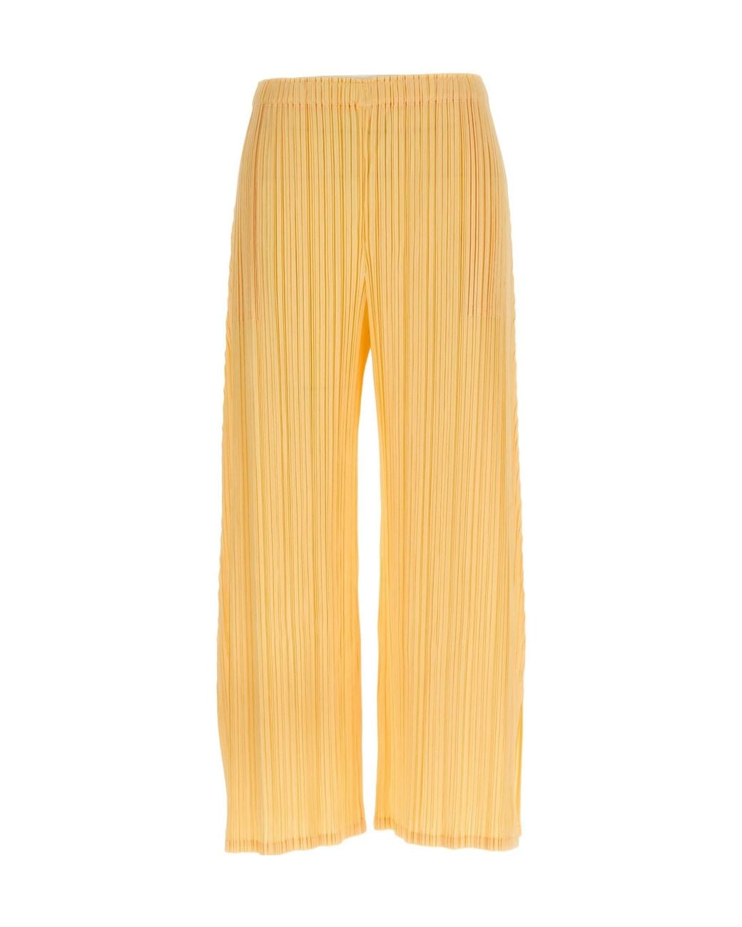 Pleats Please Issey Miyake Yellow Mellow Pleats Pants