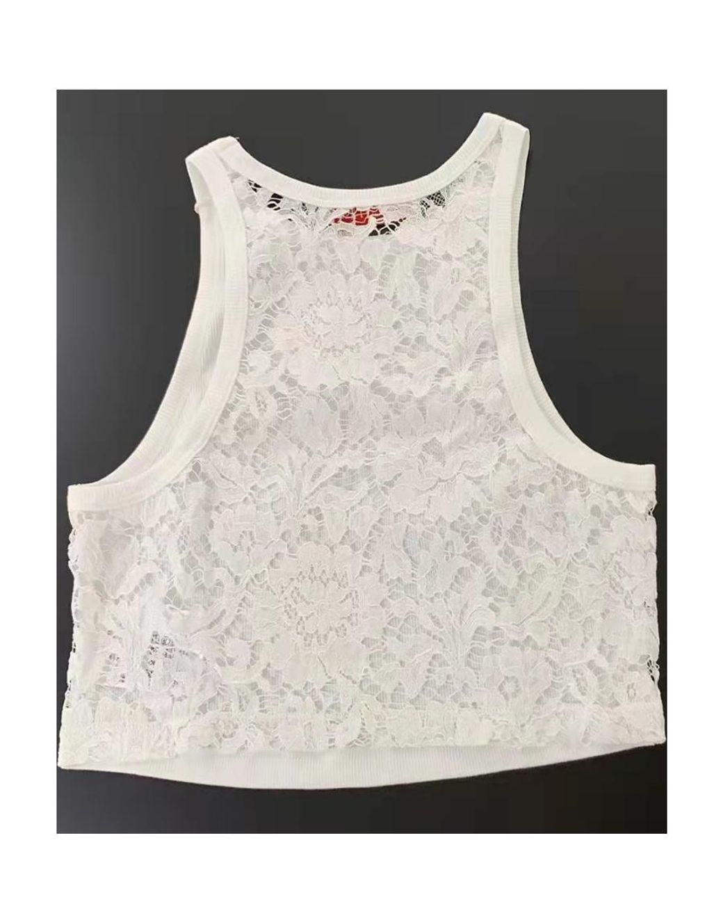 Valentino White Round-Neck Spliced Short Vest