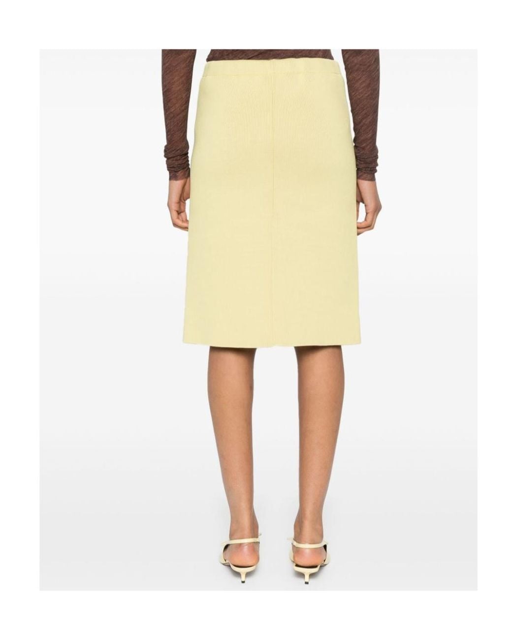 Philosophy Di Lorenzo Serafini Yellow Midi Skirt