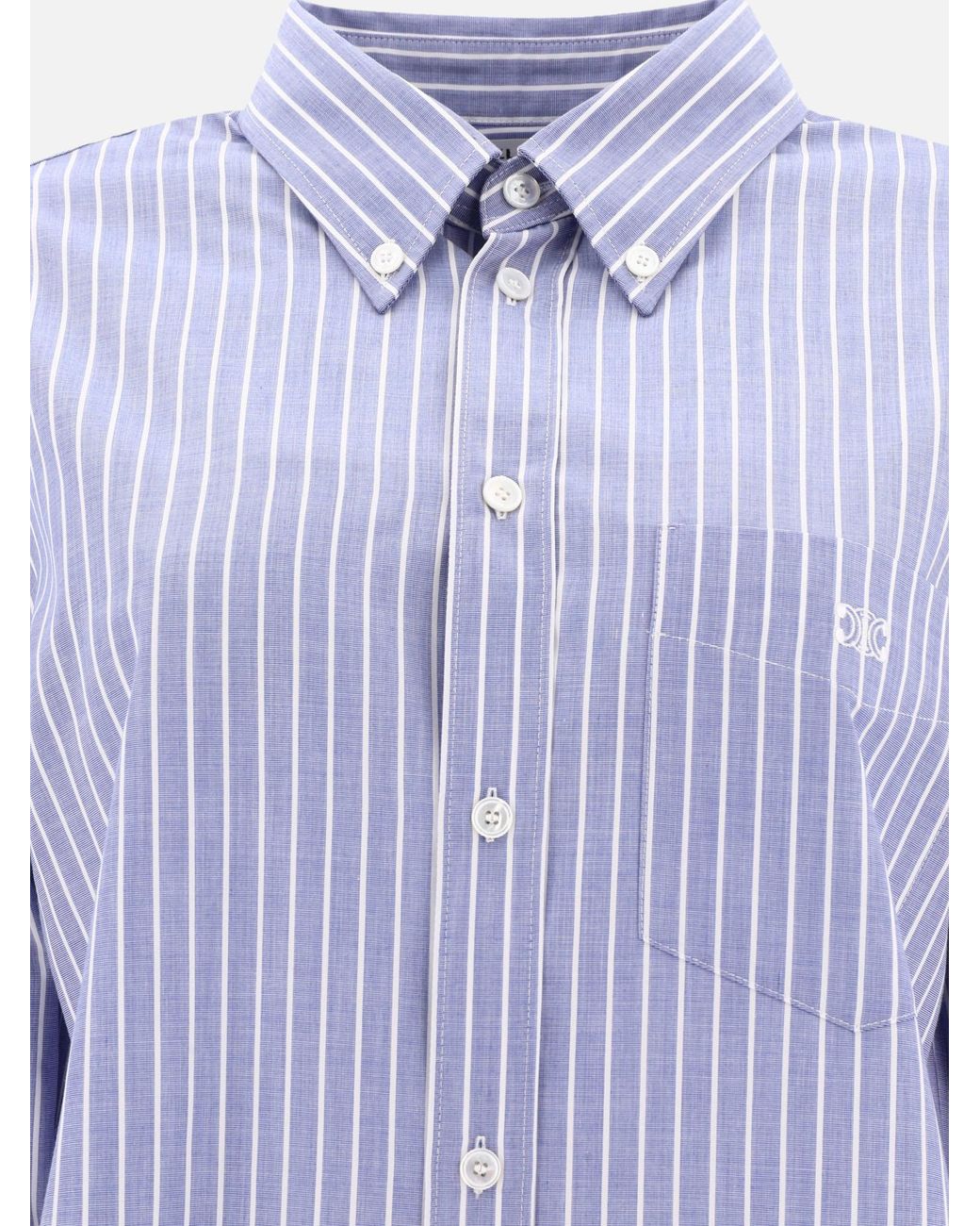 Céline Blue Striped Cambridge Shirt