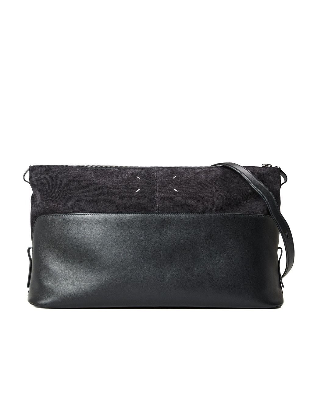Maison Margiela Black Spliced Large-Capacity Handbag