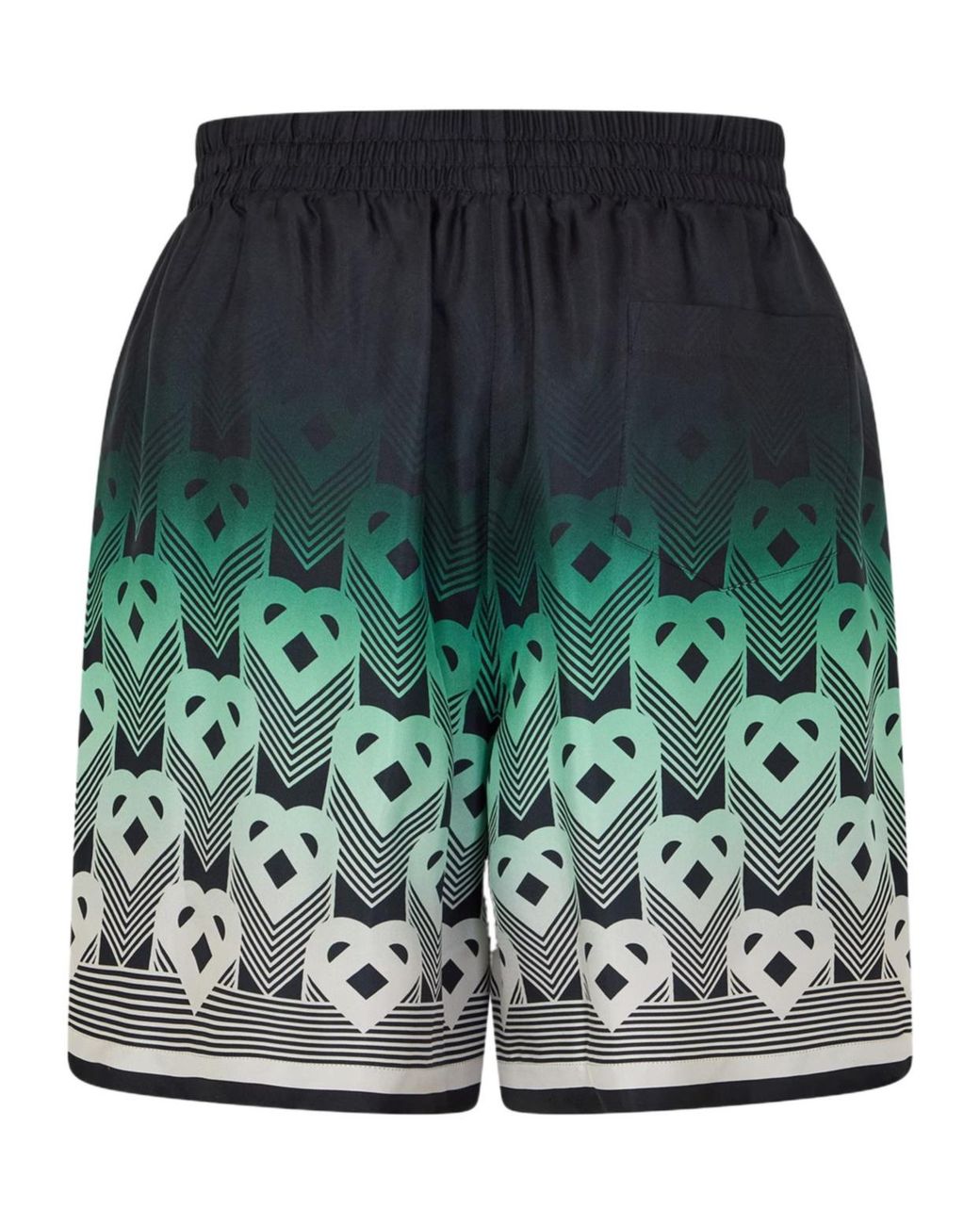 Casablanca Green Elastic Waist Shorts for men