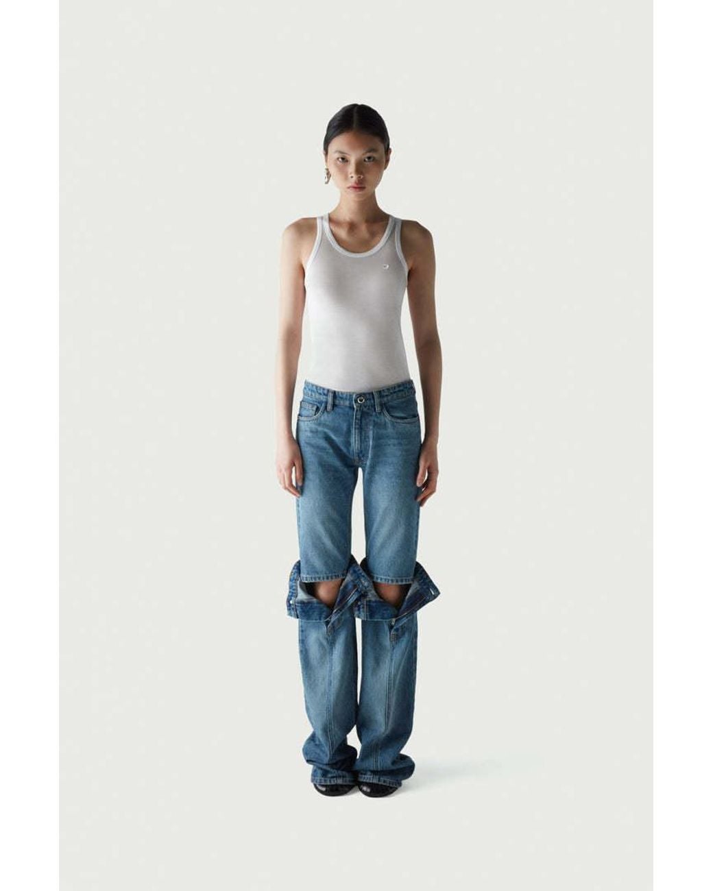 Coperni Blue Multi-Pocket Denim Trousers for men