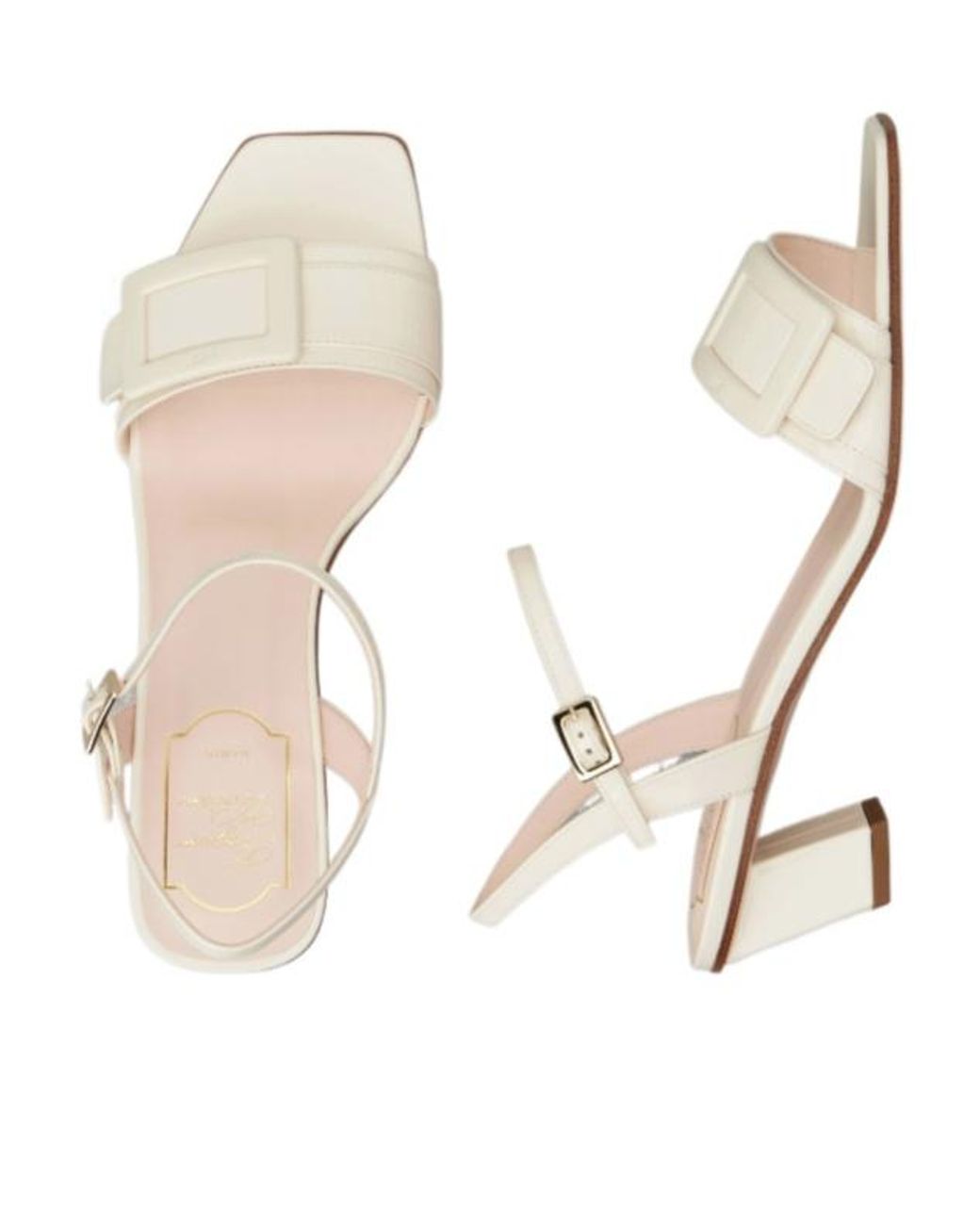 Roger Vivier White 'Belle Vivier' Sandals