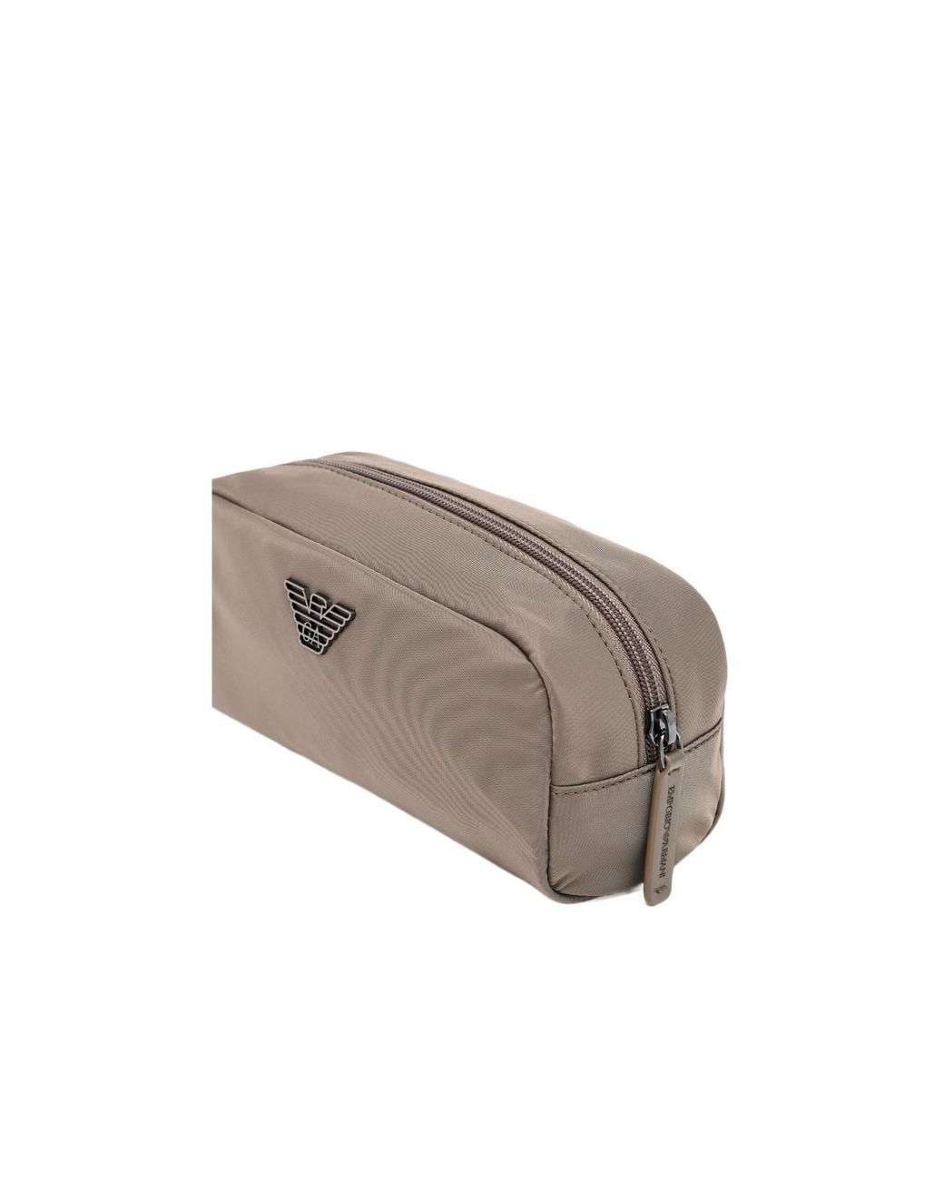 Emporio Armani Gray Sustainability Toiletry Bag for men