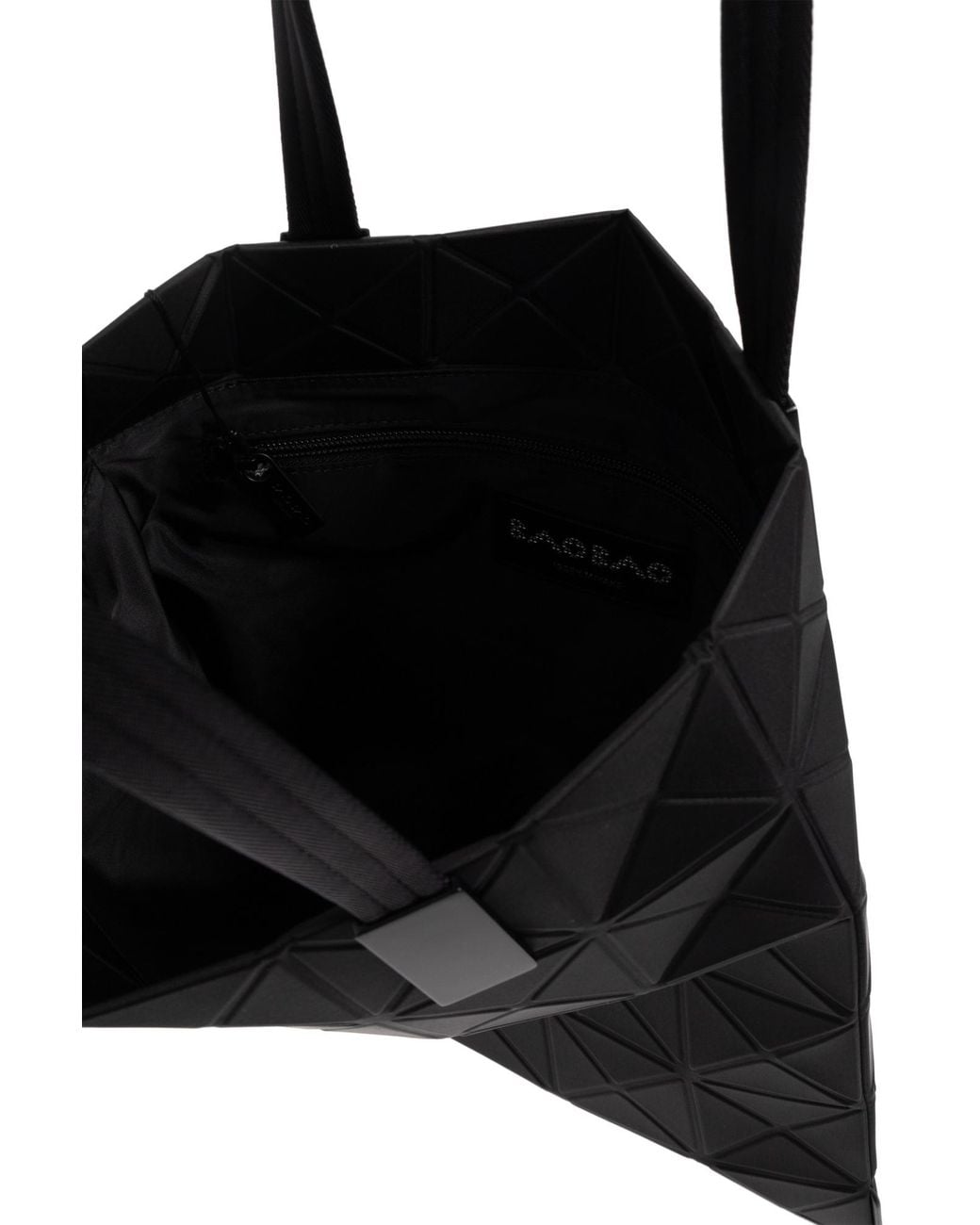Issey Miyake Black Track Geometric-Pattern Tote Bag