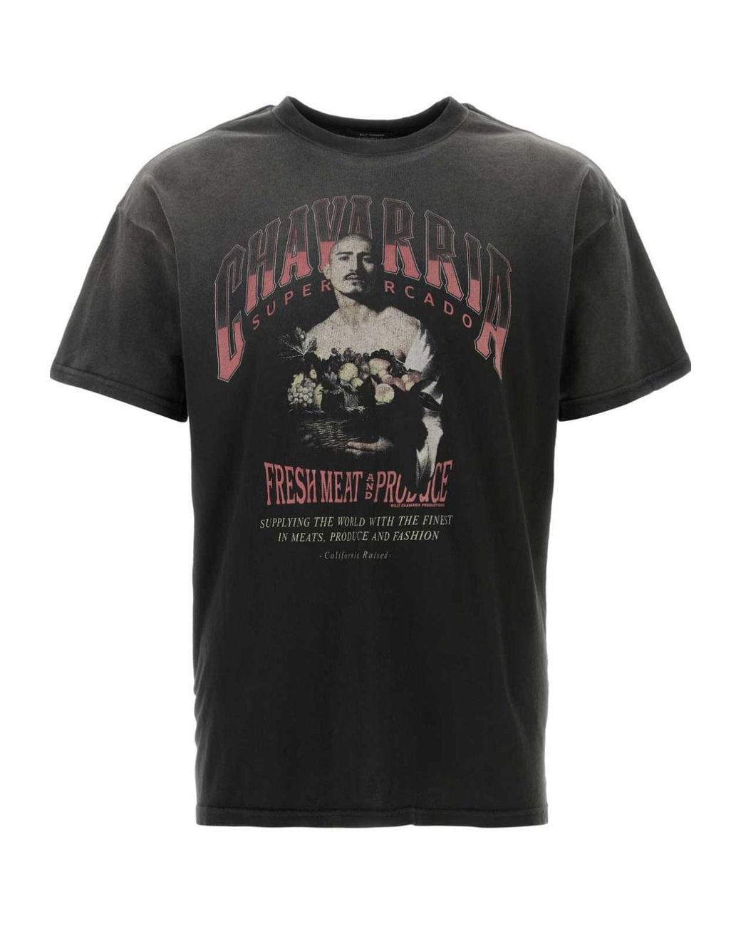 Willy Chavarria Black San Chachi Graphic T-Shirt for men