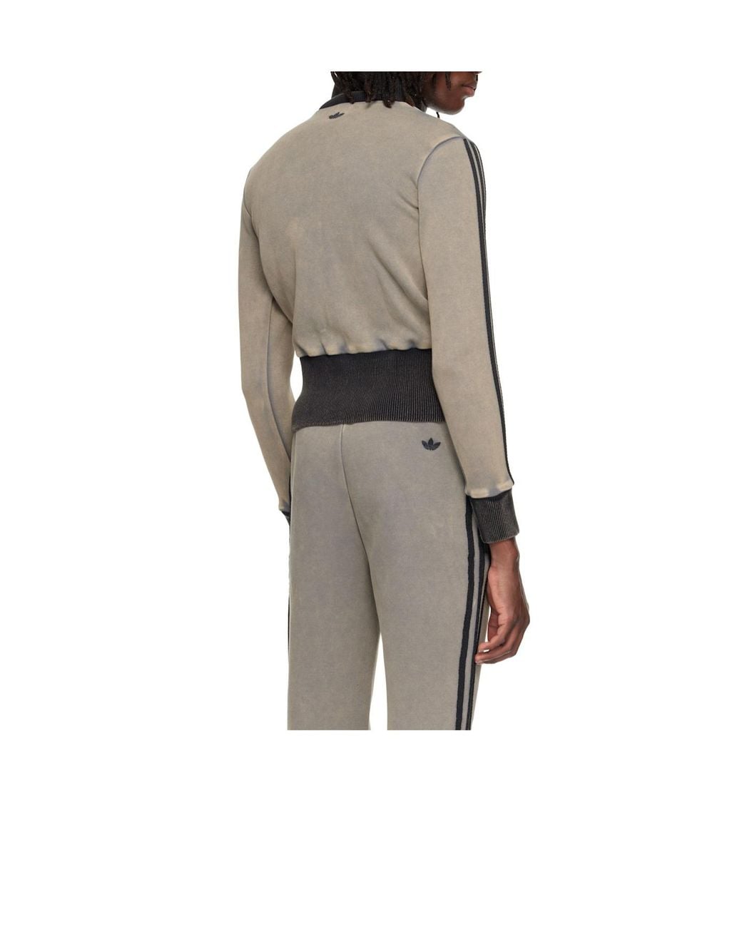 AVAVAV Gray X Adidas Originals Long-Sleeve Stand Collar Sweatshirt for men