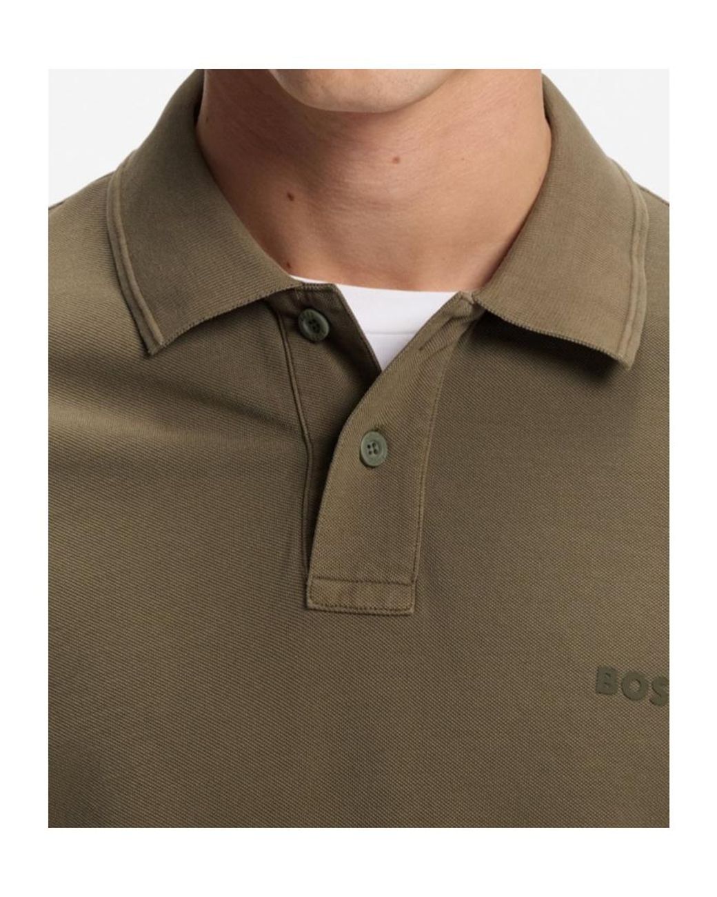 Boss Green Cotton-Piqué Polo Shirt With Logo Print