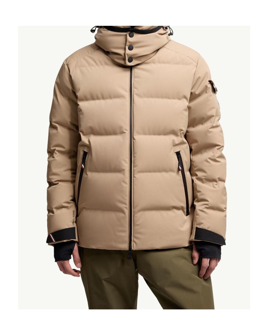 Moncler Natural Grenoble Montgetech Hooded Down Ski Jacket for men