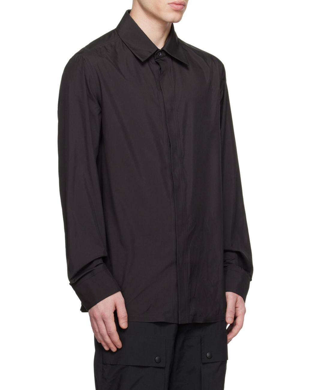 Balmain Gray Main Lab Printed Shirt for men