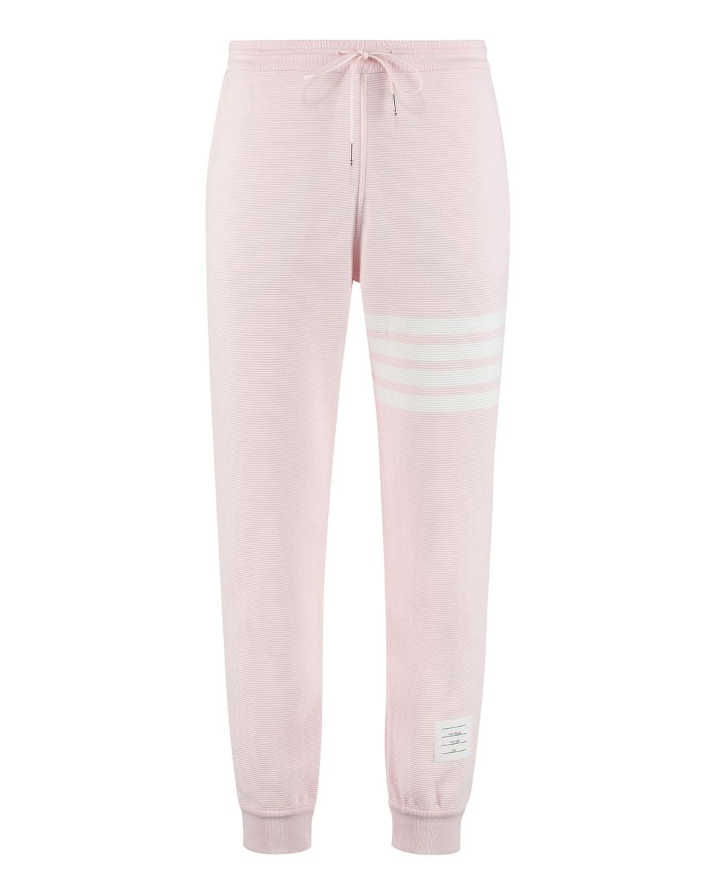 Thom Browne Pink Ottoman Rib 4-Bar Stripe Track Pants for men
