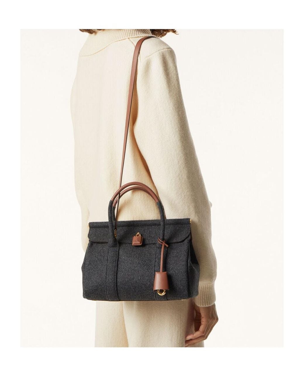 Loro Piana Black Loom Bag L25