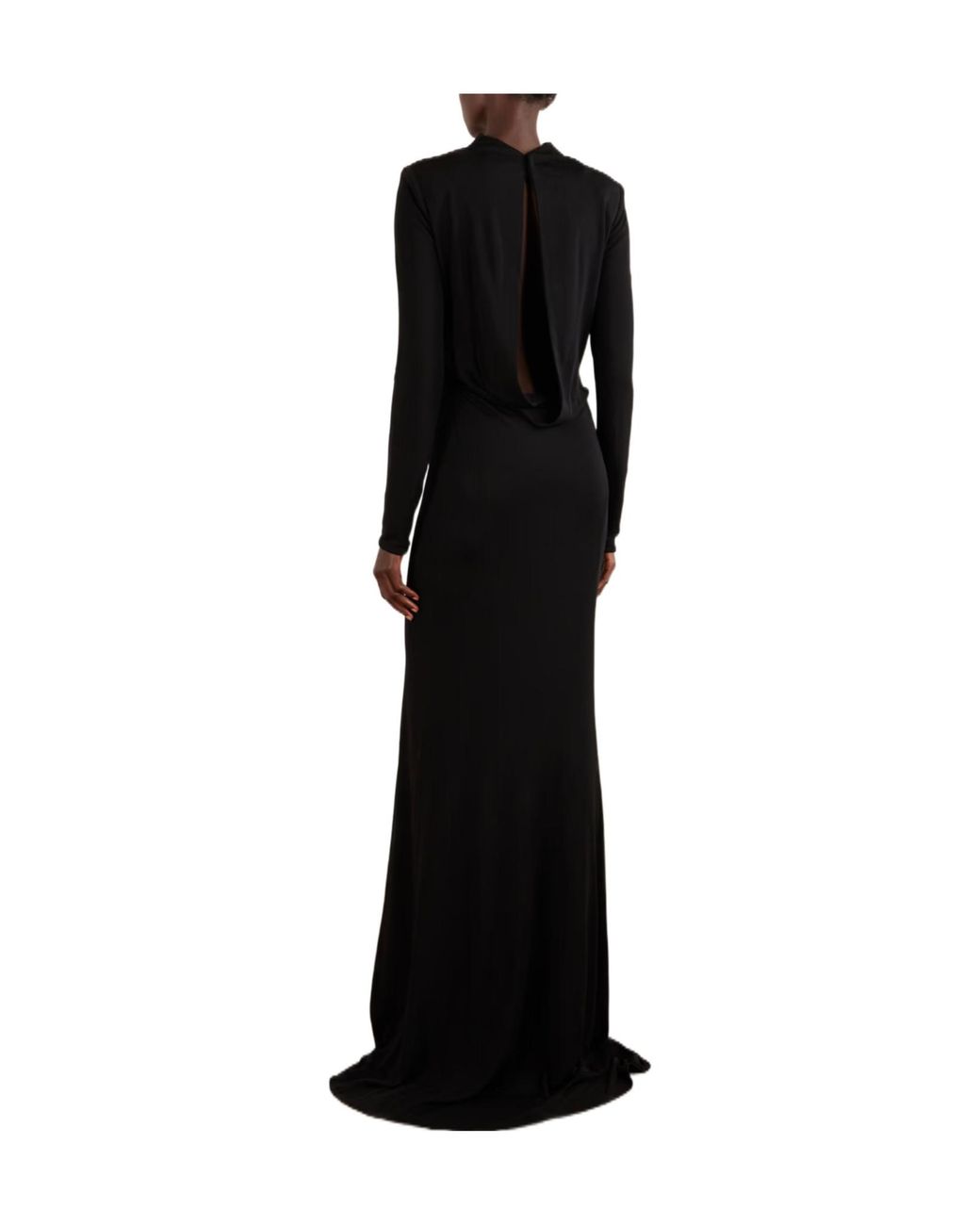 Tom Ford Black Twisted Jersey-Crepe Gown