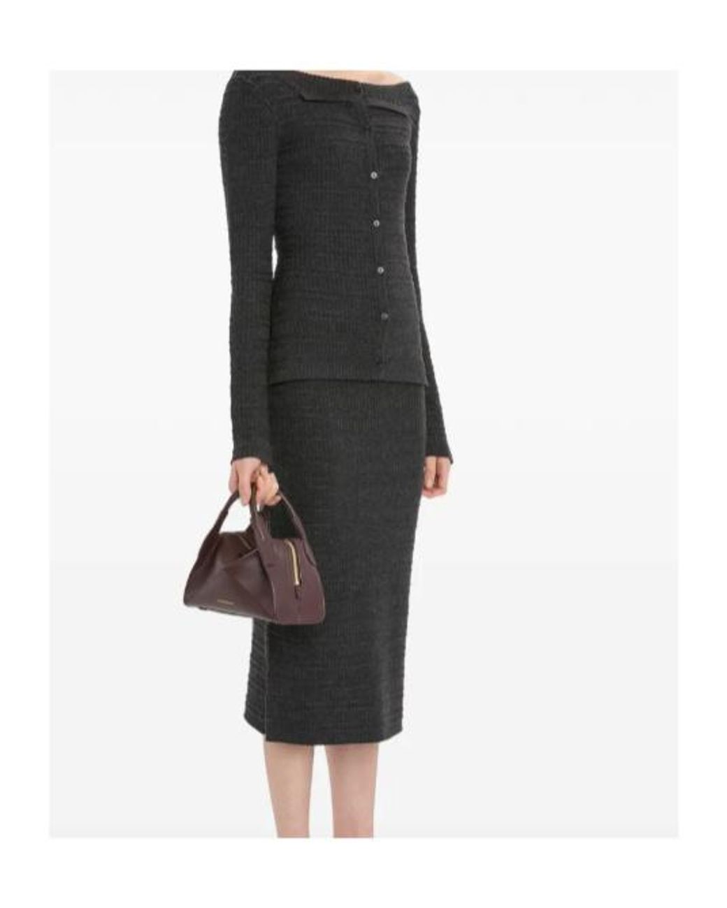 Victoria Beckham Brown Plié Mini Shoulder Bag