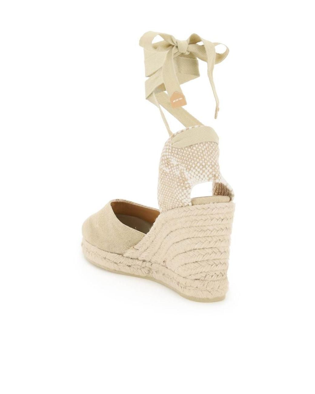 Castaner Metallic Castañer Chiara Lace-Up Wedge Espadrilles