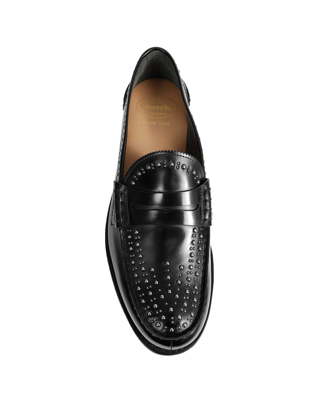 Church's Black Pembrey Met Stud-Embellished Loafers for men