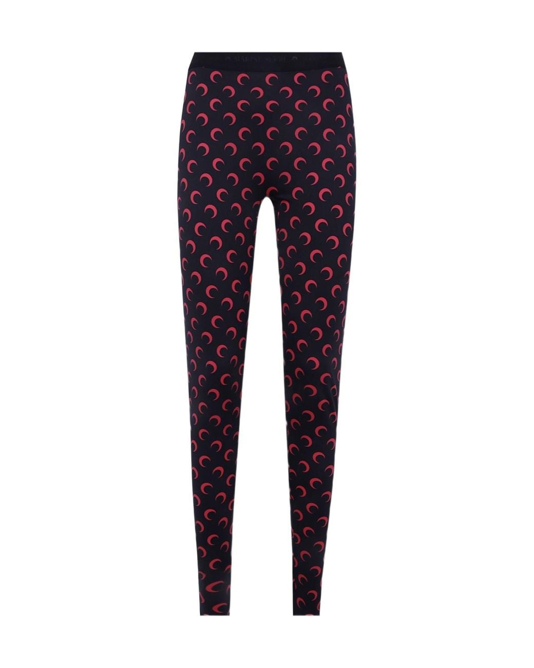 MARINE SERRE Blue All-Over Print Leggings With An Elastic Waistband
