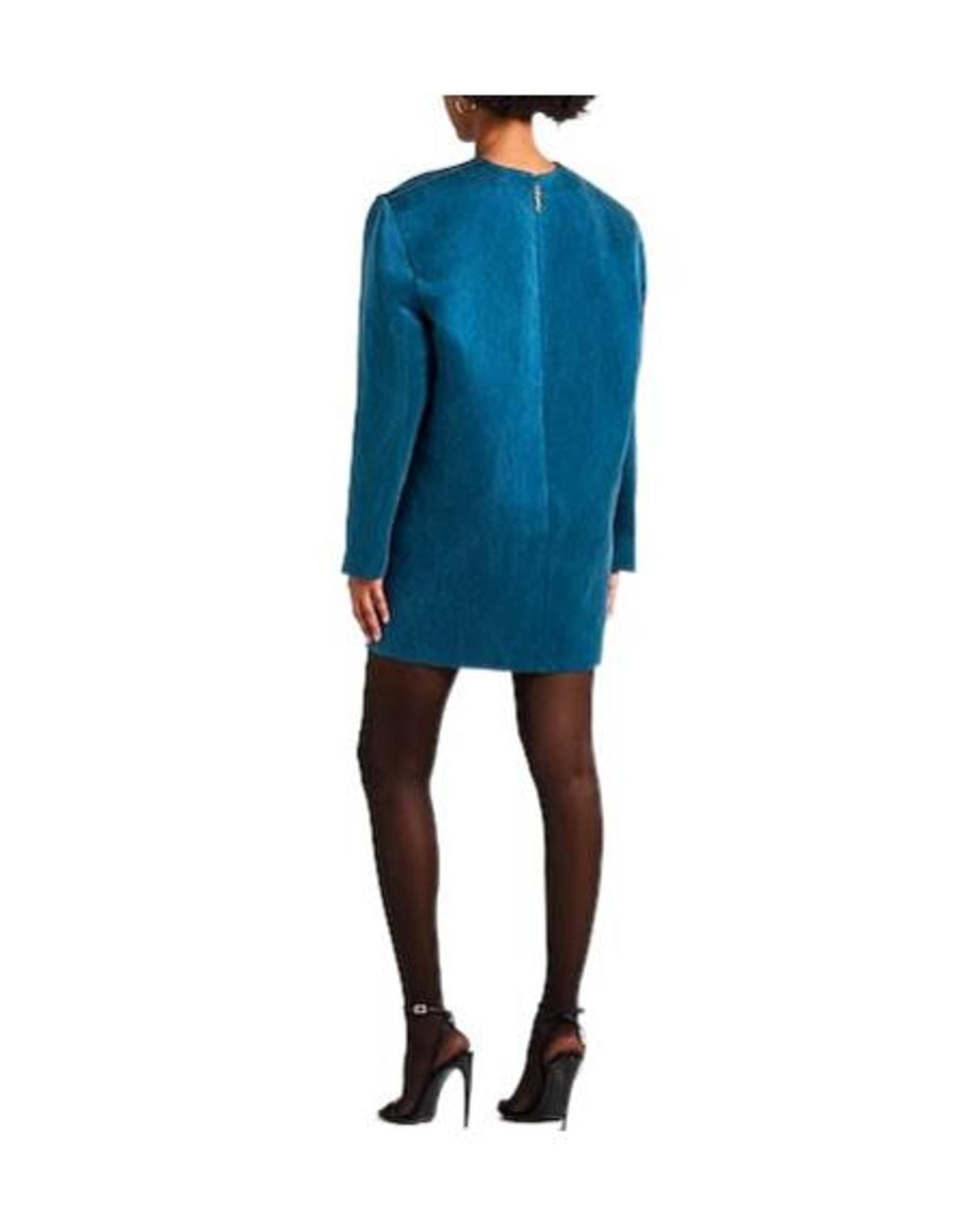 Saint Laurent Blue Satin Dress
