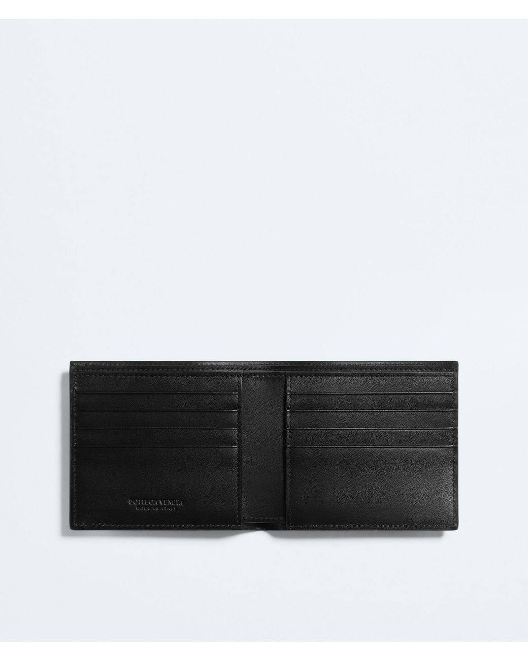 Bottega Veneta Black Intrecciato Bi-Fold Wallet for men