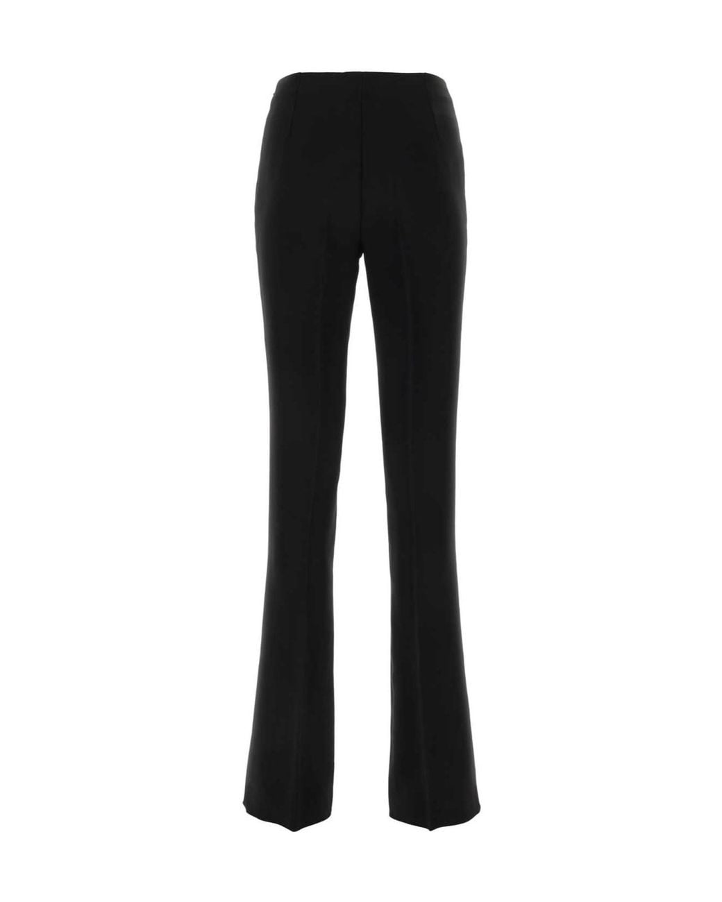 Ferragamo Black Ferragamo Straight-Leg High-Waist Trousers