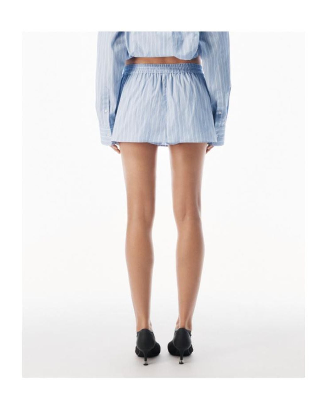 Alexander Wang Blue Mid-Rise Mini Boxer Skort