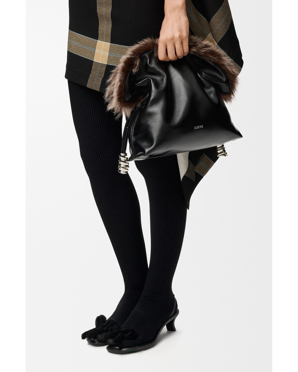 Loewe Black Medium Flamenco Clutch
