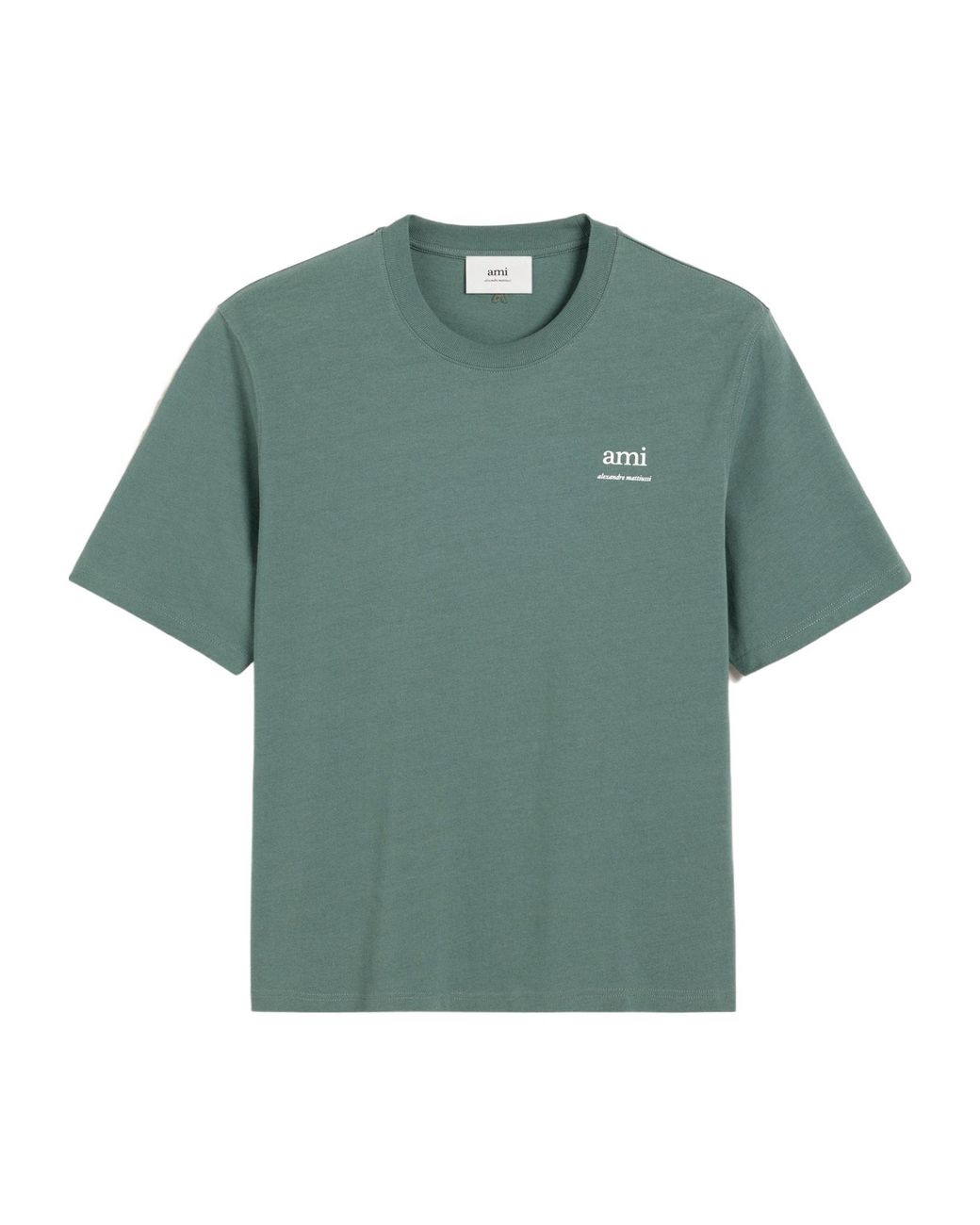 AMI Green Boxy Tshirt Ami for men
